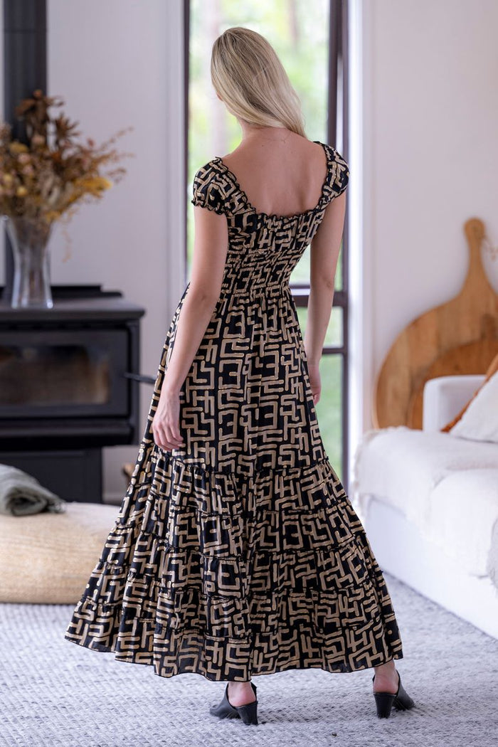Geo Rosa Dress | Black