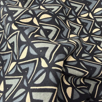 Katie collection fabric swatch for reversible bomber jacket showing tonal grey charcoal geometric pattern - Cienna Designs