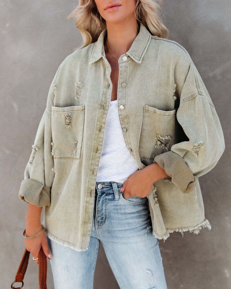 Sage Fray Jacket