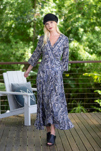 Maryka Long Sleeve Wrap Dress