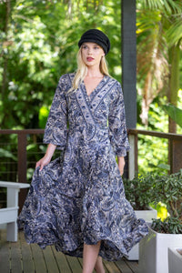 Maryka Long Sleeve Wrap Dress