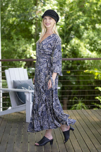 Maryka Long Sleeve Wrap Dress
