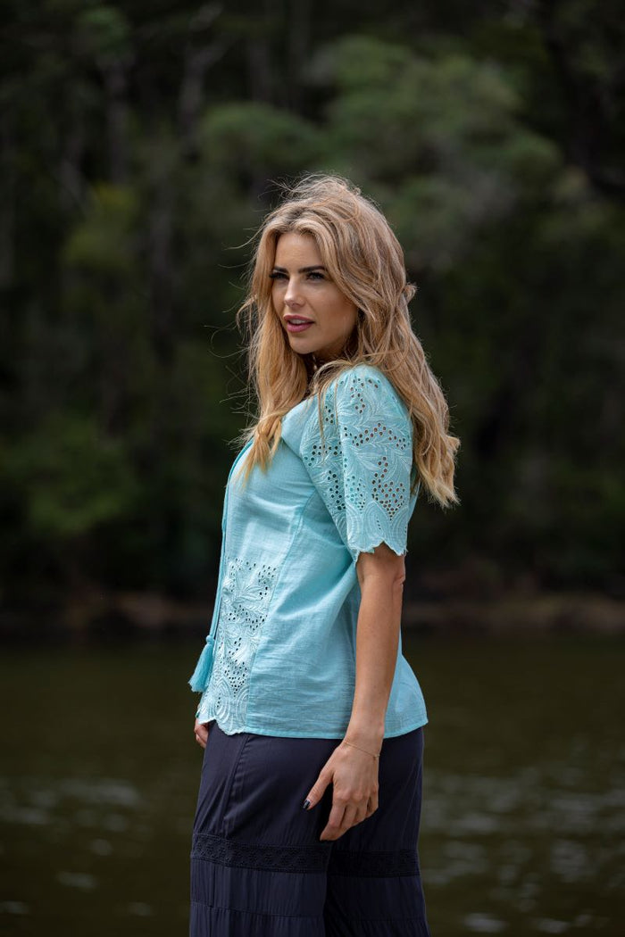 Mimi Top - Aqua
