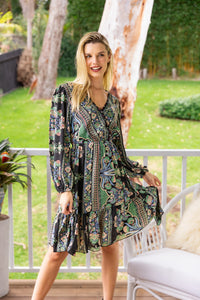 Myra L/Sleeve Short Dress