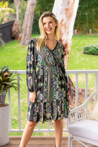 Myra L/Sleeve Short Dress