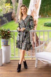 Myra L/Sleeve Short Dress