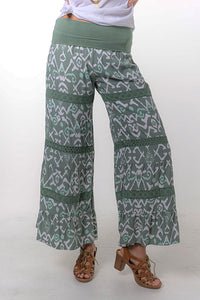 Green Wide Leg Pants