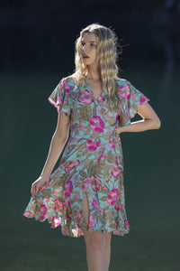 Peonie Short Wrap Dress