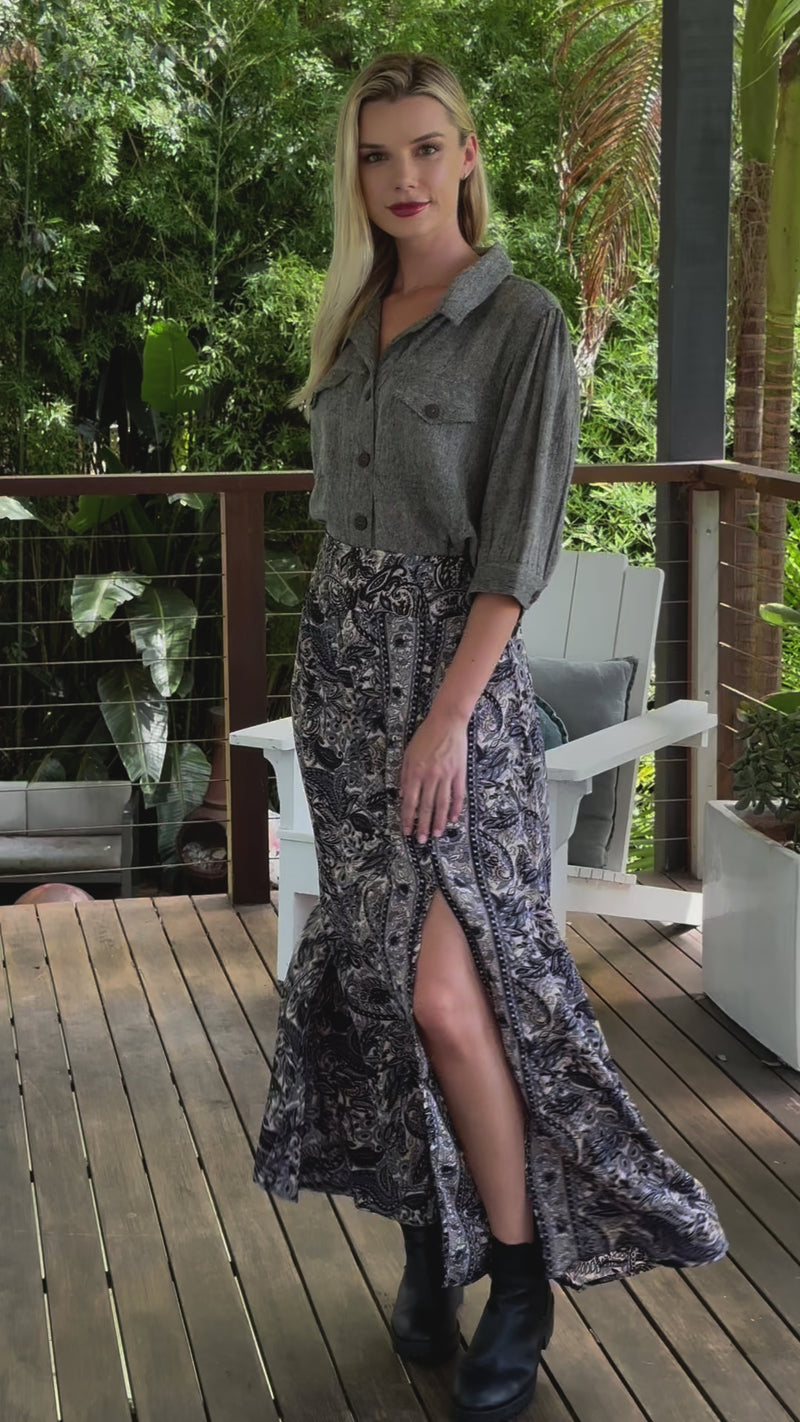 Maryka Split Skirt