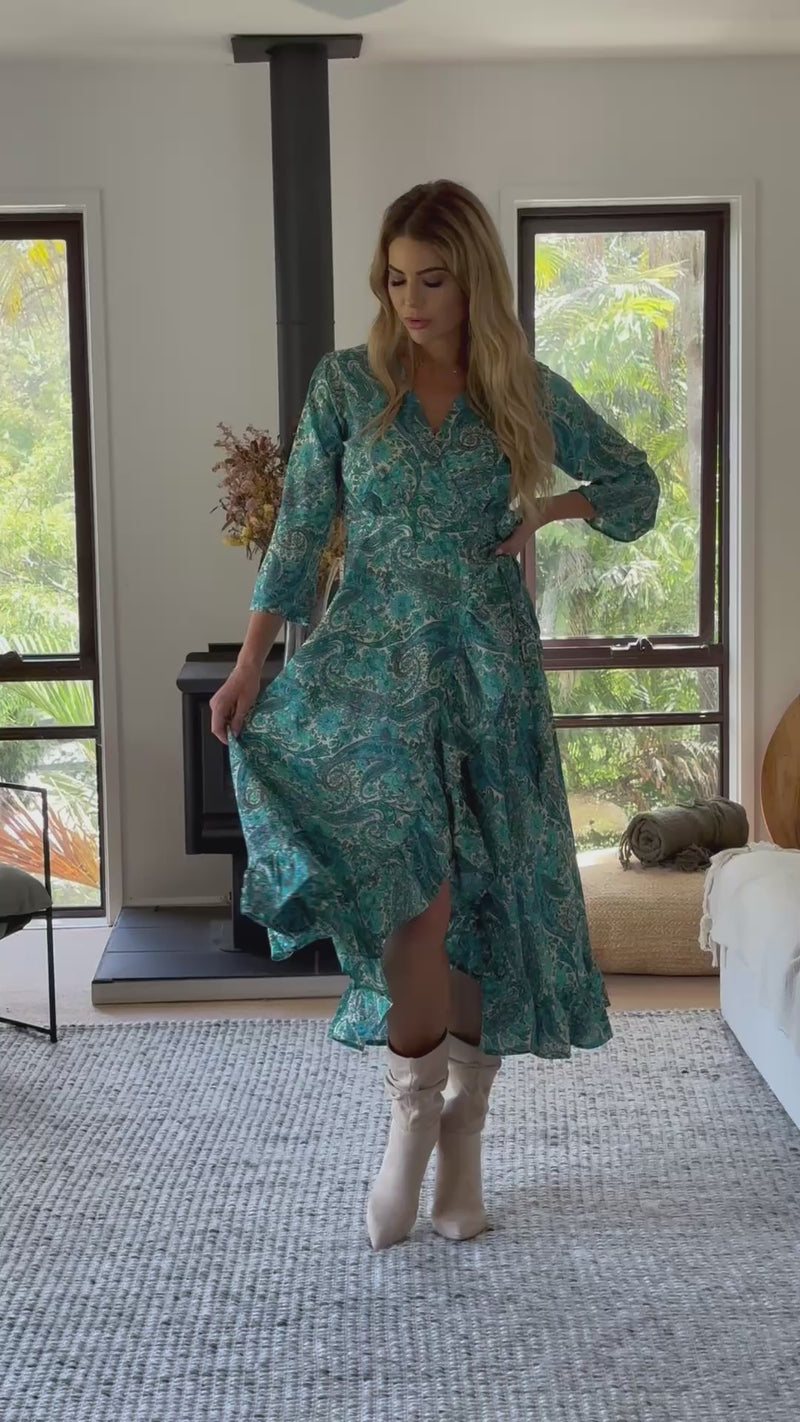 Beatrix Long Sleeve Wrap Dress