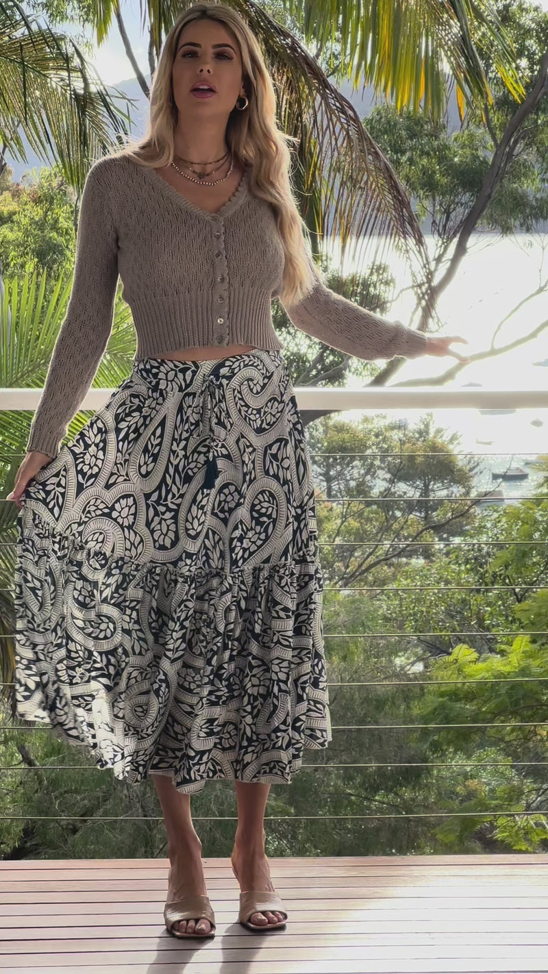 Leura Frill Maxi Skirt