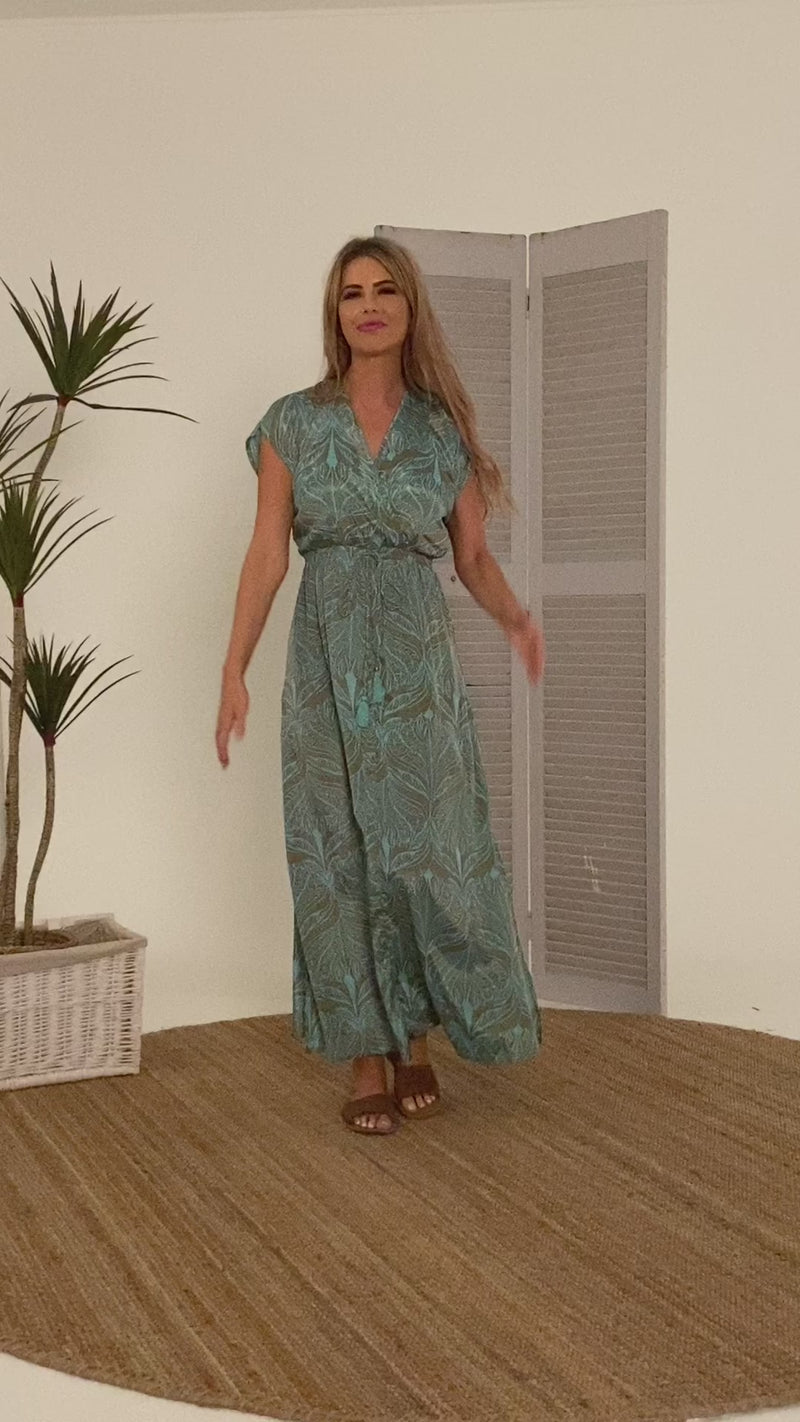 Aruba Short Sleeve Maxi Dress