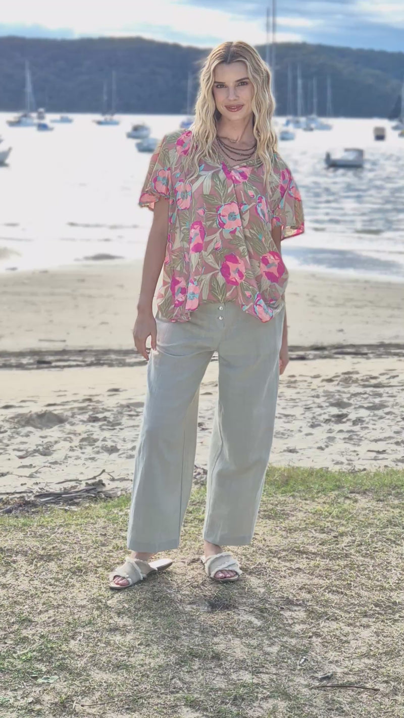 Bloss Flare Sleeve Top