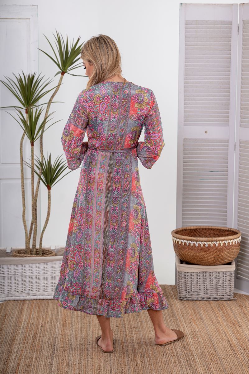 Ryla Long Sleeve Wrap Dress