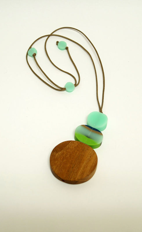 Lime Resin Necklace