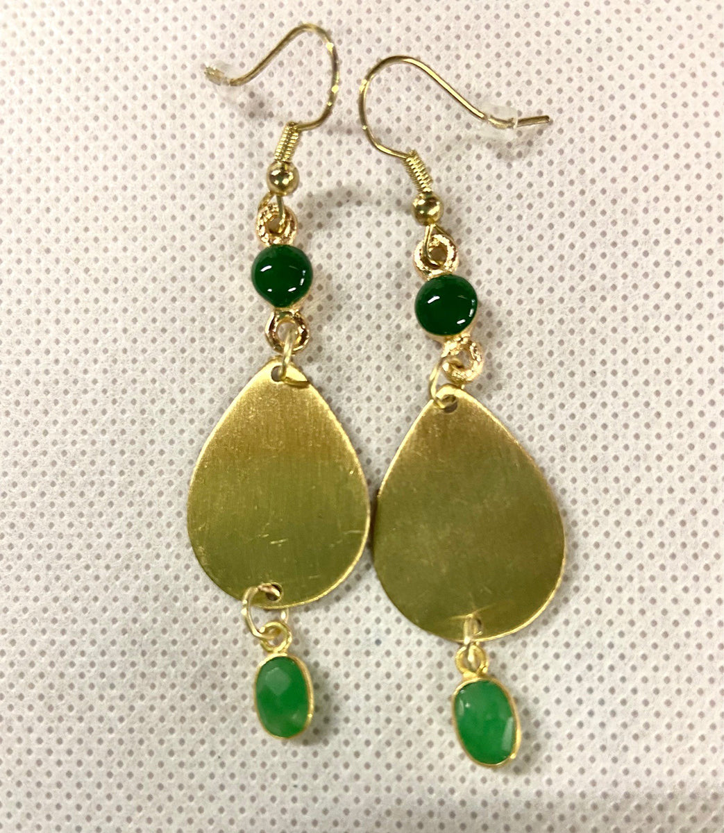 Green Stone Earrings