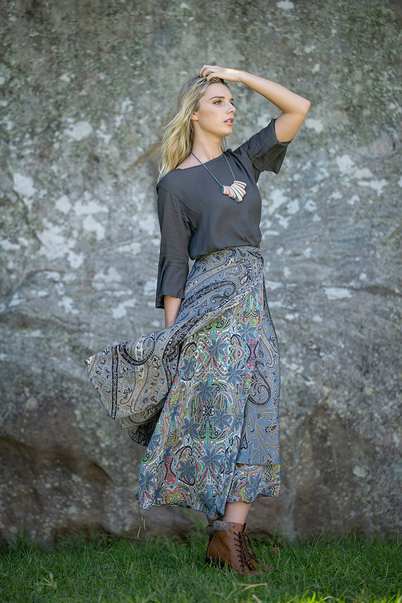 Siver Wrap Skirt