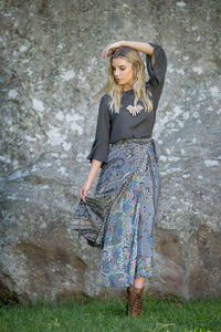 Double layer wrap skirt