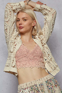 Lacey Cardigan -Cream -  SMC52