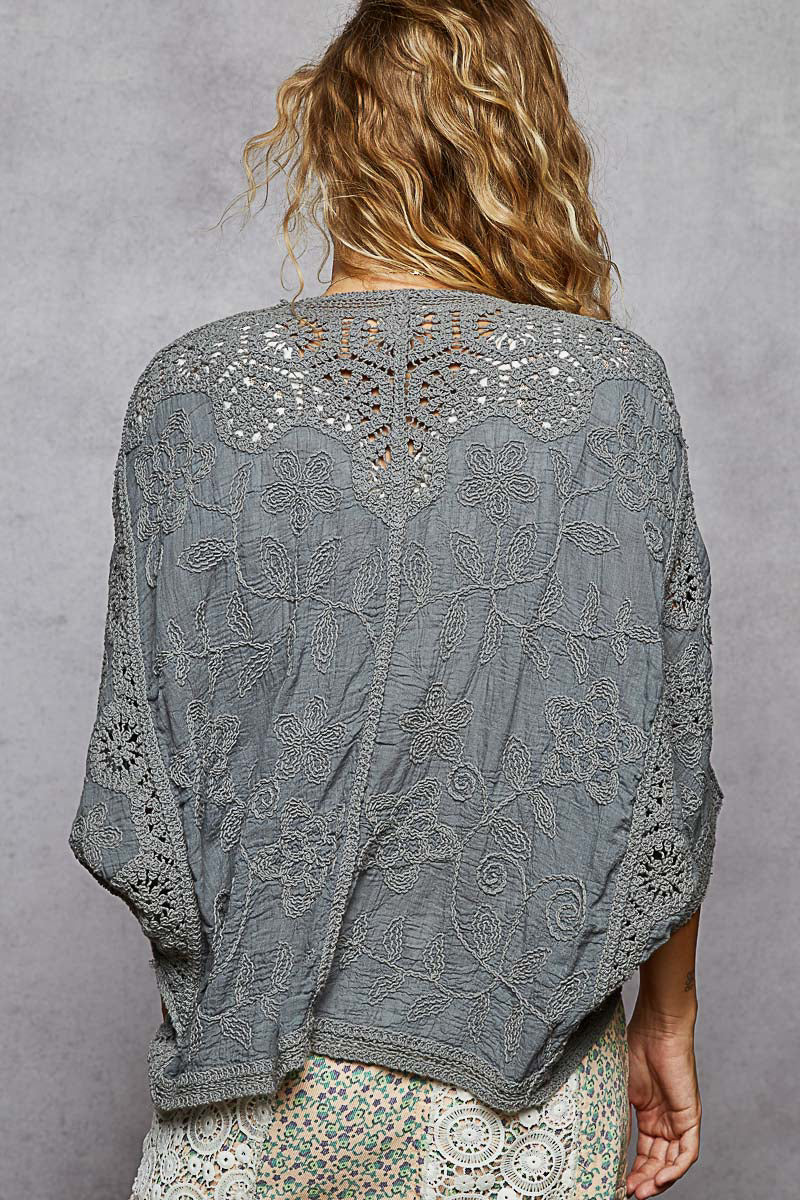 Crochet Bolero - SMC70 - Grey
