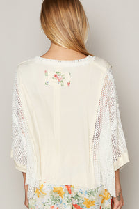 SMT2386 - Cream Lace Top