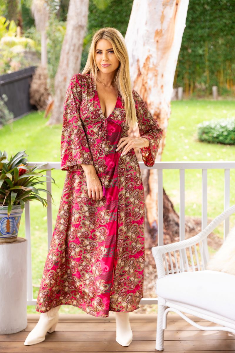 Sofia Flare Sleeve Maxi Dress