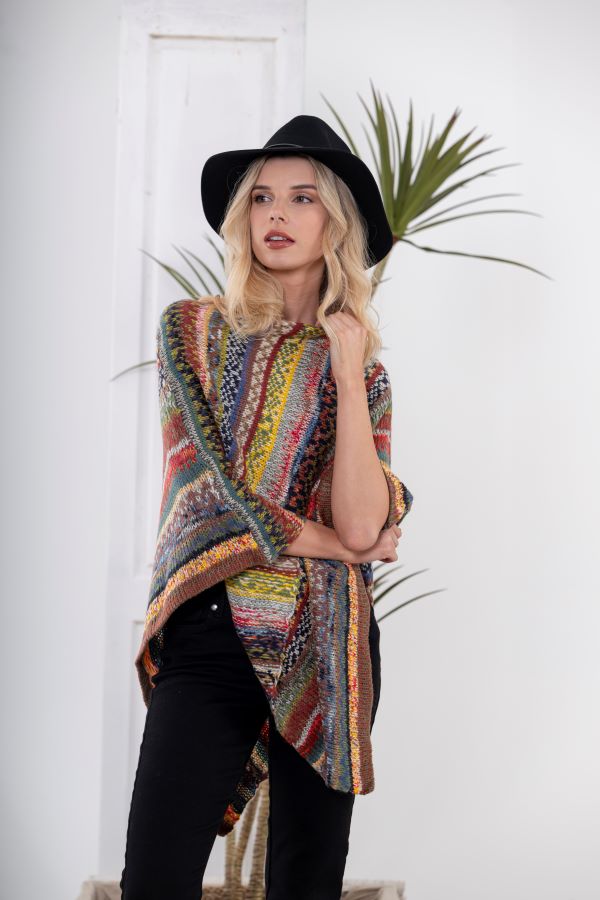 Stripe Poncho