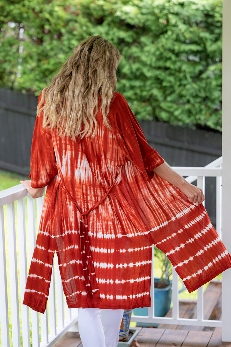 Kimono Tie Dye - Rust