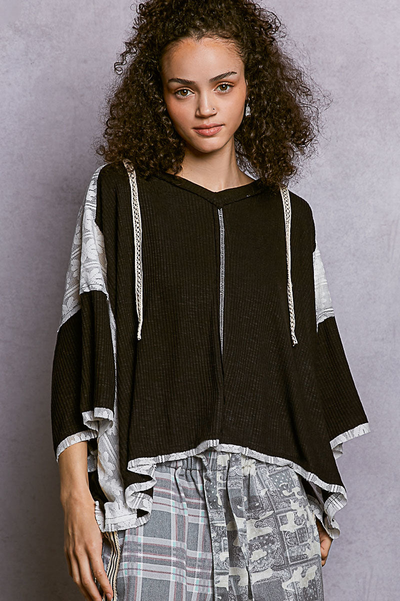 Relaxed Hoodie - UKT528B - Black