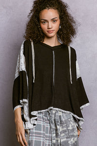 Relaxed Hoodie - UKT528B - Black