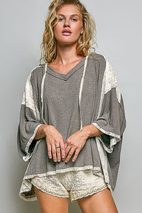 Relaxed Hoodie - UKT528B - Grey