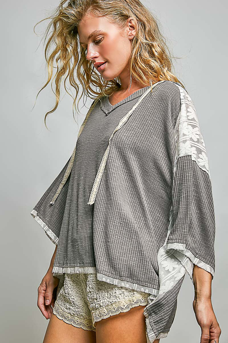 Relaxed Hoodie - UKT528B - Grey
