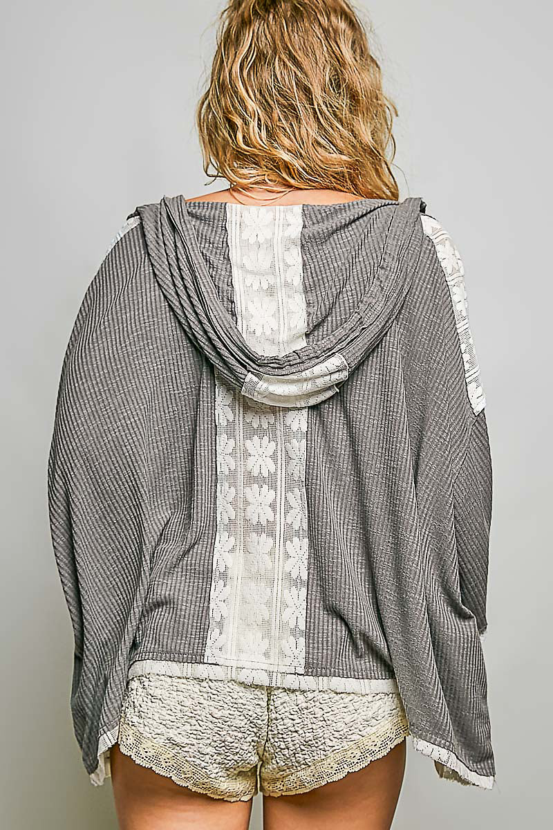 Relaxed Hoodie - UKT528B - Grey