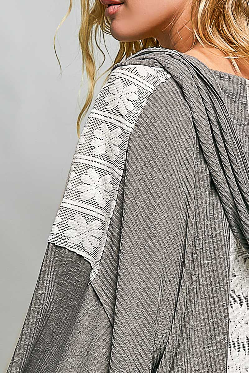 Relaxed Hoodie - UKT528B - Grey