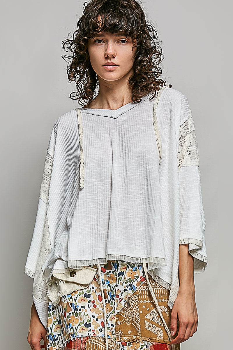 Relaxed Hoodie - UKT528B - Off White