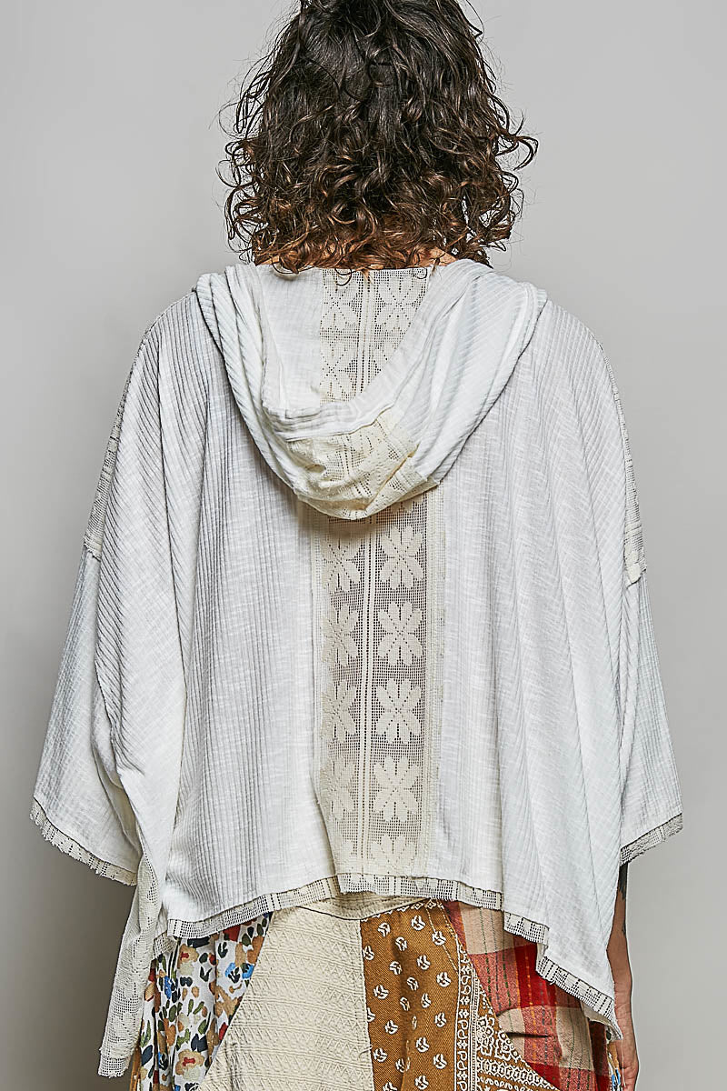 Relaxed Hoodie - UKT528B - Off White