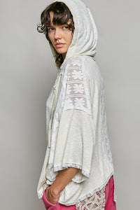 Relaxed Hoodie - UKT528B - Off White