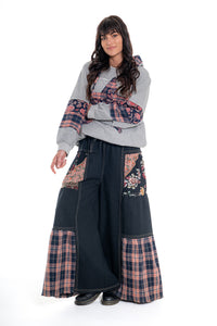 Maxi Flare Patchwork Jeans | Black CD-137 (agent samples - Small size)