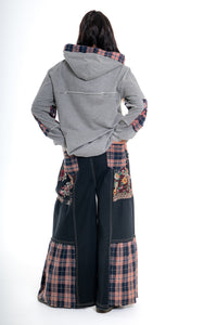 Maxi Flare Patchwork Jeans | Black CD-137 (agent samples - Small size)
