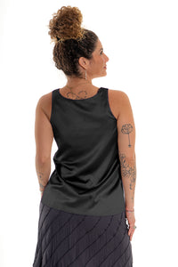 Black Satin Singlet