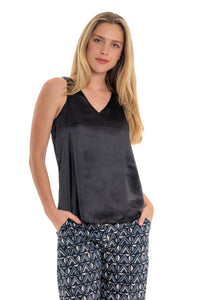 Black Satin Singlet