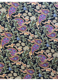 Verona Balloon Top navy sage and dusty pink paisley, styled for a dressed-up occasion — Cienna Designs