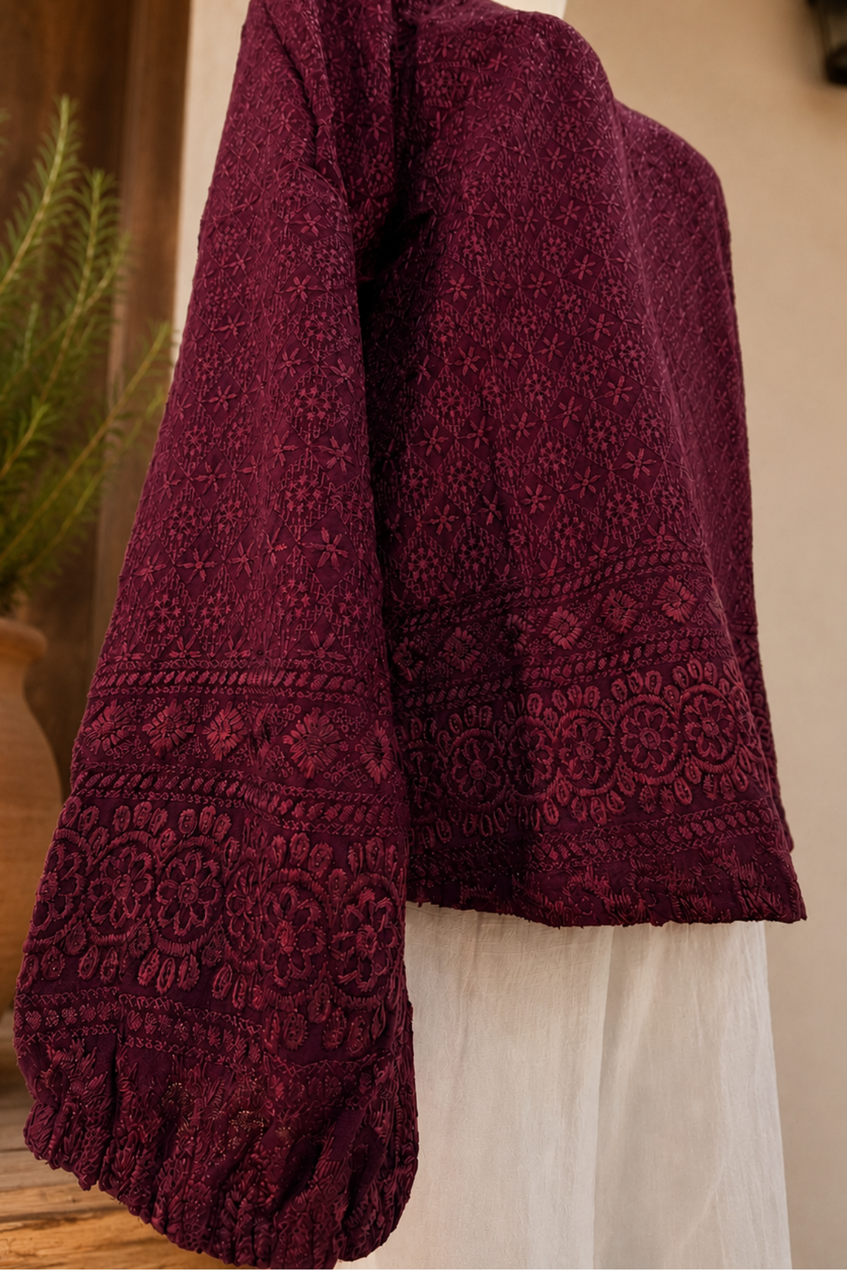 Folklore Top | Burgundy