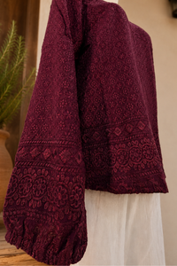 Folklore Top | Burgundy