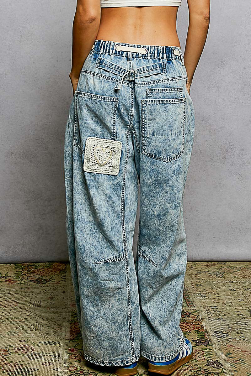 Crochet Patch Jeans - WYP69