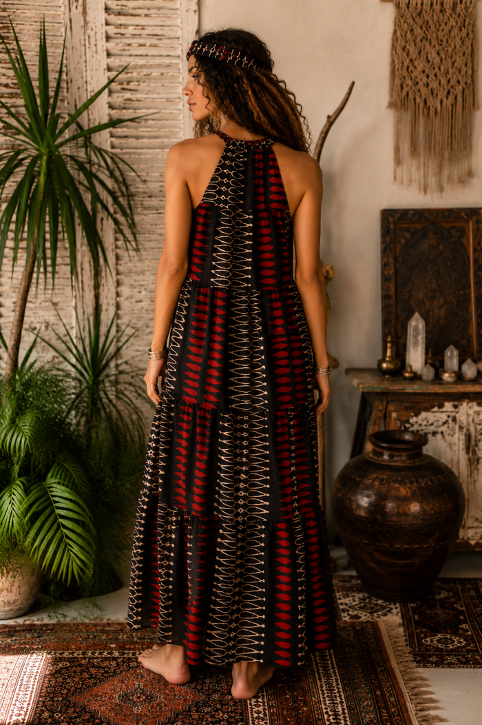 Yindi Cotton Layered Maxi Dress