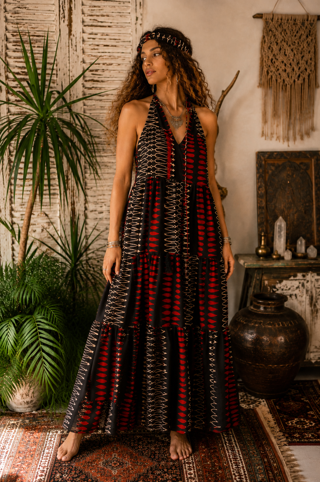 Yindi Cotton Layered Maxi Dress