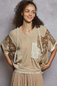 Patch Top - Beige - YKT1395