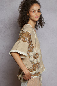 Patch Top - Beige - YKT1395